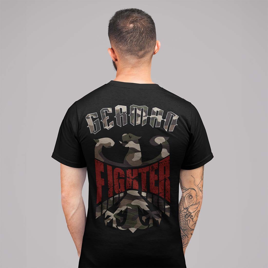 GERMAN FIGHTER - Camouflage Shirt T-Shirt MarketPrint 